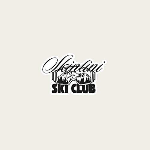 skintini ski club sticker